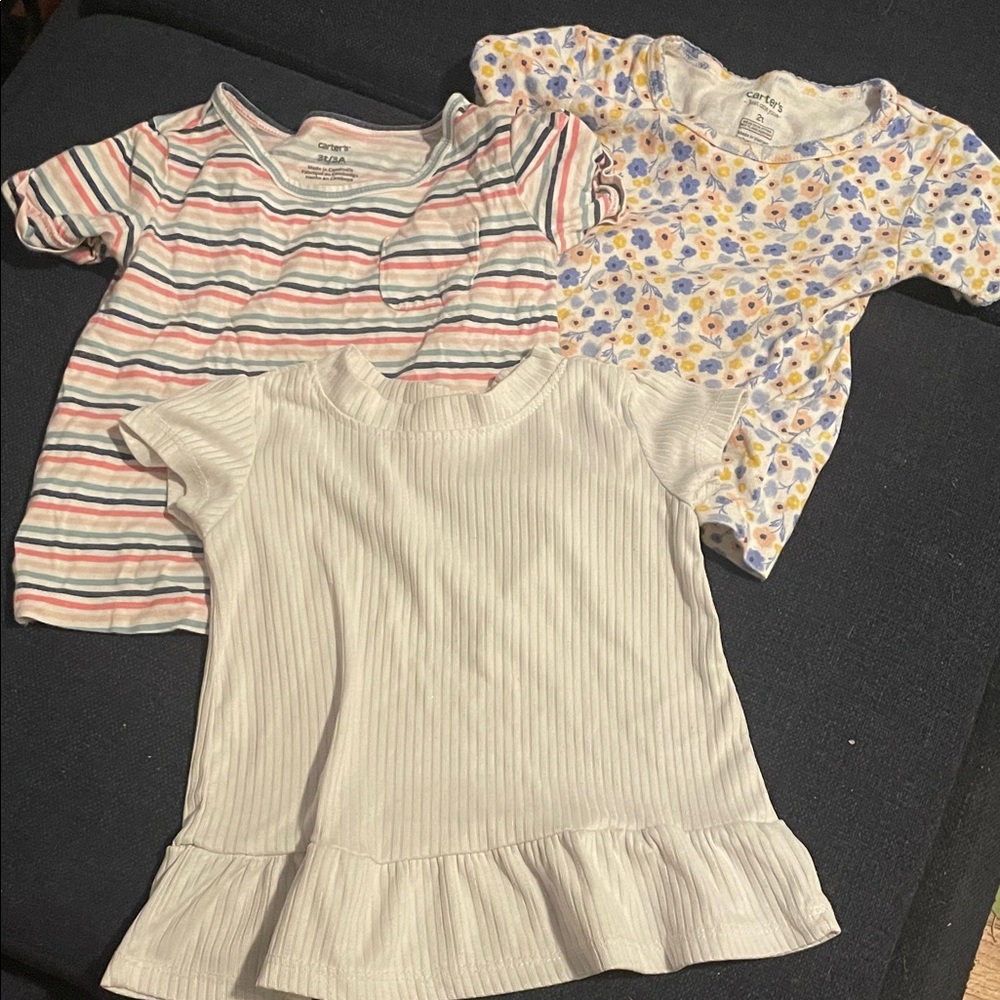 Carter's Striped, Floral, and White Kids' Tees